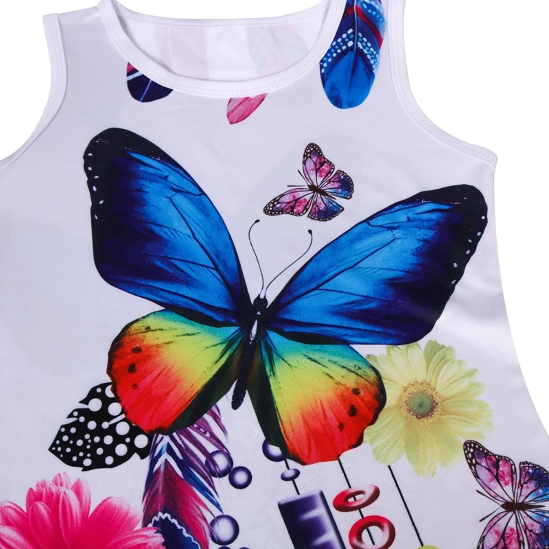 Unicorn Kids Dress Girl Cartoon Butterfly Birthday Party Kids Girls Summer Dresses Summer Soft Children Kids Dresses For Girls