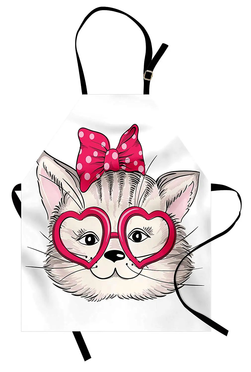 Cat Apron Fashion Girl Kitten with Heart Shaped Glasses Ribbon Teenager Illustration Women Men Kids Cooking Baking Kitchen Bib
Cat Apron Fashion Girl Kitten with Heart Shaped Glasses Ribbon Teenager Illustration Women Men Kids Cooking Baking Kitchen Bib