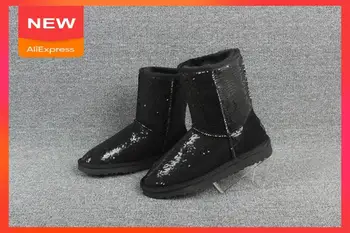 Sequins lady Snow Boots Genuine Leather 2020 Warm Winter Shoes ankle boots for women Booties Plush Bottine Femme Large Size 42
Sequins lady Snow Boots Genuine Leather 2020 Warm Winter Shoes ankle boots for women Booties Plush Bottine Femme Large Size 42