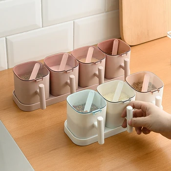 Clear Seasoning Rack Spice Pots 3/4 Piece Seasoning Box Set Seasoning Containers With Lids And Spoon TB Sale
Clear Seasoning Rack Spice Pots 3/4 Piece Seasoning Box Set Seasoning Containers With Lids And Spoon TB Sale