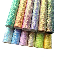 Wholesale A4 chunky glitter holographic faux leather for ribbons and hairbow 
Wholesale A4 chunky glitter holographic faux leather for ribbons and hairbow
