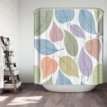 Stylish lLeaves Pattern Shower Curtains Thickened Waterproof Mildew-proof Bath Curtains for Bathroom Customizable 
Stylish lLeaves Pattern Shower Curtains Thickened Waterproof Mildew-proof Bath Curtains for Bathroom Customizable