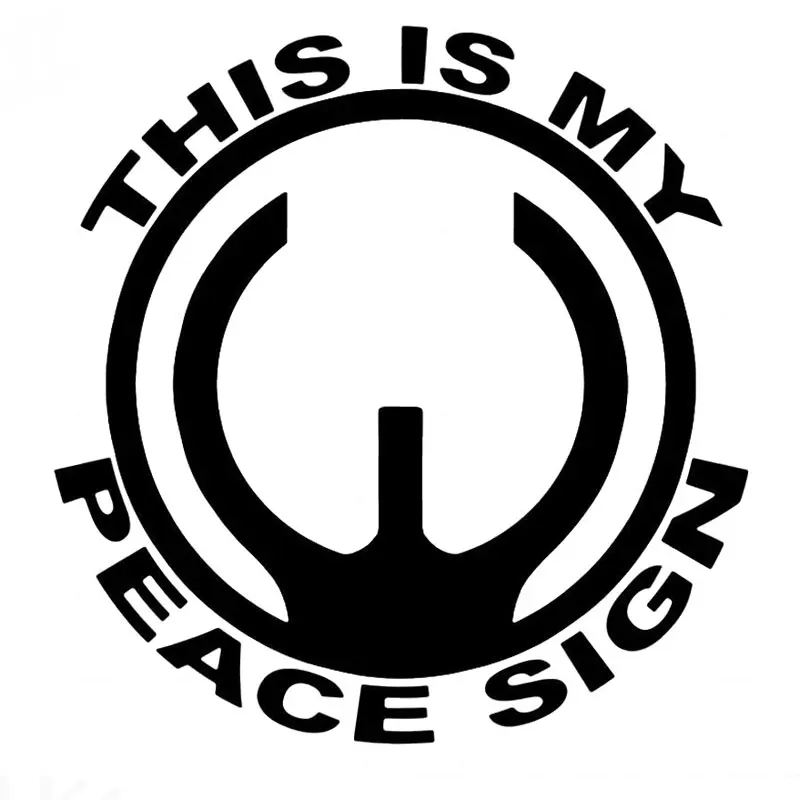 Reflective Iron Sight Peace Sign Car Stickers Decals Rear Windshield Bumper Window Trunk Cover Scratches Accessories KK12*12cm
Reflective Iron Sight Peace Sign Car Stickers Decals Rear Windshield Bumper Window Trunk Cover Scratches Accessories KK12*12cm