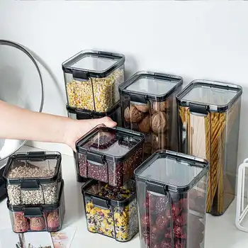 460ml-1800ml Dry Food Storage Box Containers Transparent Stackable Kitchen Noodles Sealed Jars Cans Organizers Bottles
460ml-1800ml Dry Food Storage Box Containers Transparent Stackable Kitchen Noodles Sealed Jars Cans Organizers Bottles