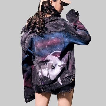 Denim Jackets Fall Winter Women Streetwear Hip Hop Jeans Coats Harajuku Women's Jacket Graffiti Ripped Outwear
Denim Jackets Fall Winter Women Streetwear Hip Hop Jeans Coats Harajuku Women's Jacket Graffiti Ripped Outwear