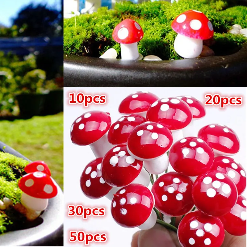 Hot! New 10Pcs-50Pcs 2cm Artificial Mini Mushroom Miniatures Fairy Garden Moss Terrarium Resin Crafts Stakes Craft Garden Decor
Hot! New 10Pcs-50Pcs 2cm Artificial Mini Mushroom Miniatures Fairy Garden Moss Terrarium Resin Crafts Stakes Craft Garden Decor