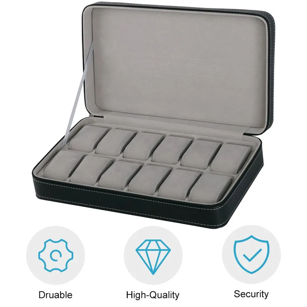 Ship Immediately 12 Slots Watch Box Storage Organizer With Zipper Simple Style Multi-functional Bracelet Display Casket
Ship Immediately 12 Slots Watch Box Storage Organizer With Zipper Simple Style Multi-functional Bracelet Display Casket