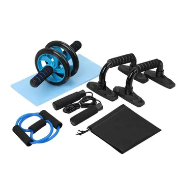 Five-in-one fitness equipment Neutral Steel + PU + TPE AB Wheel Roller Push-up Bar Jump Rope Spring Exerciser
Five-in-one fitness equipment Neutral Steel + PU + TPE AB Wheel Roller Push-up Bar Jump Rope Spring Exerciser