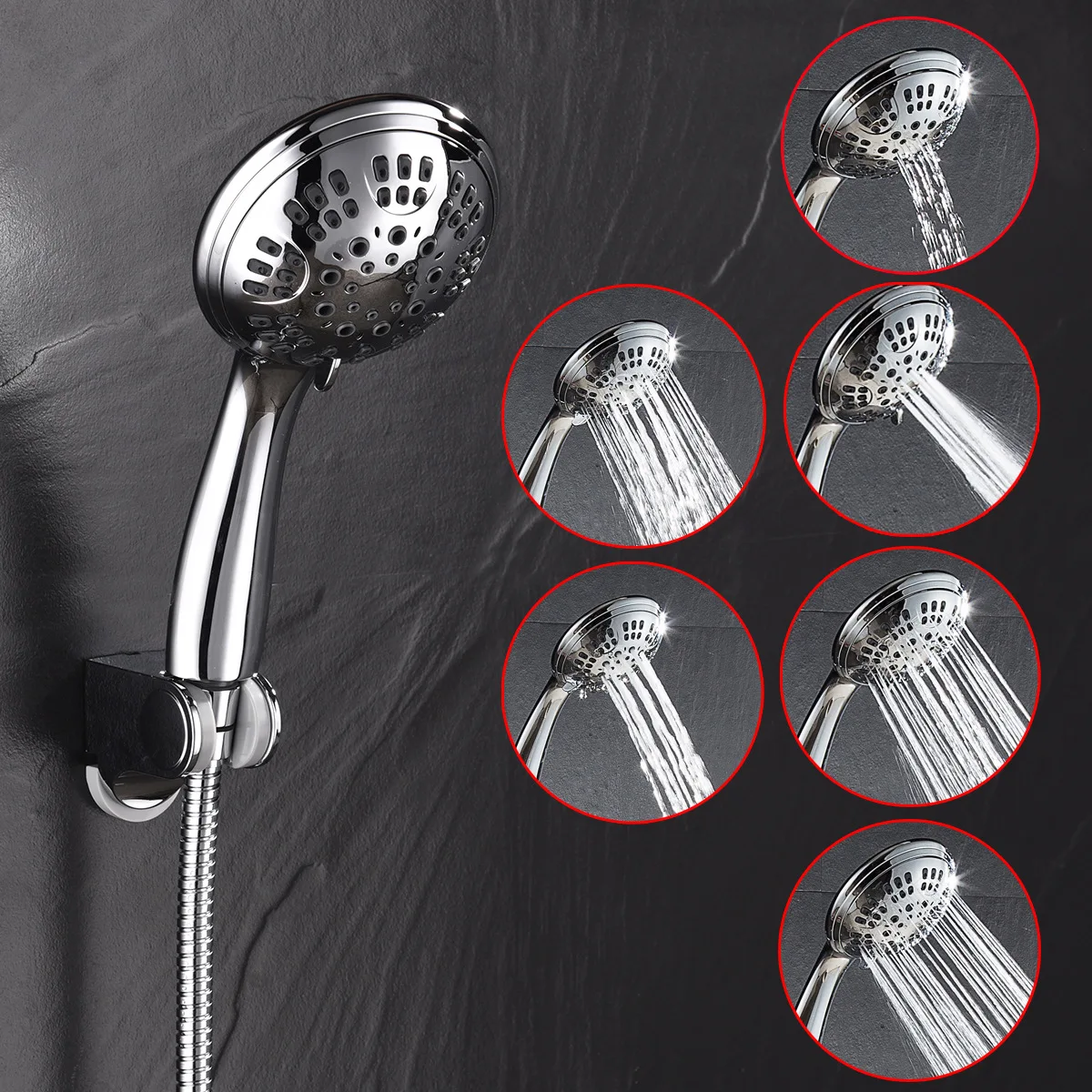 ABS Six Feature Supercharge Shower Head Set Handheld Sprinkler Small Top Spray Double Water Extractor Showerhead outside China W
ABS Six Feature Supercharge Shower Head Set Handheld Sprinkler Small Top Spray Double Water Extractor Showerhead outside China W