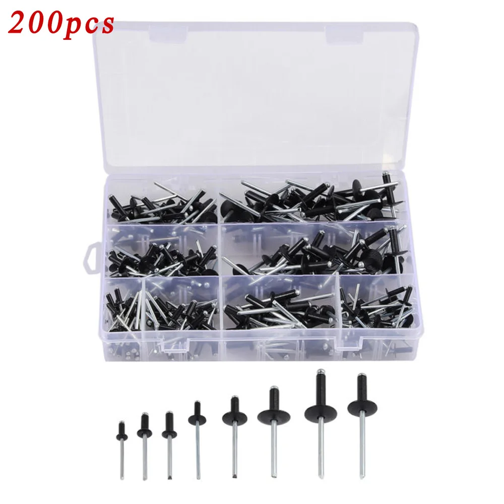 200pcs Aluminum Assorted Rivets Set Flange Electrical Appliances Furniture Construction Use Hardware Rivets
200pcs Aluminum Assorted Rivets Set Flange Electrical Appliances Furniture Construction Use Hardware Rivets