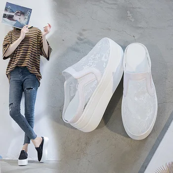 Fashion thick bottom vulcanized shoes summer new lace breathable hollow Korean casual sports shoes for women ES-13 
Fashion thick bottom vulcanized shoes summer new lace breathable hollow Korean casual sports shoes for women ES-13