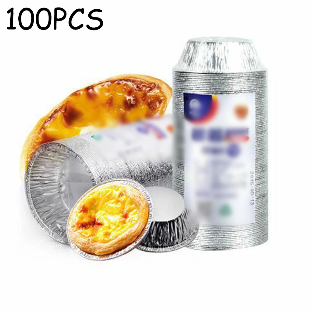 100Pcs Aluminum 3" Foil Tart Pan Disposable Mini Pot Pie Bake Plate Tin Cake Egg Baking Mold Kitchen Baking Cooking Supplies
100Pcs Aluminum 3" Foil Tart Pan Disposable Mini Pot Pie Bake Plate Tin Cake Egg Baking Mold Kitchen Baking Cooking Supplies