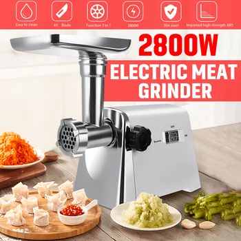 2800W Electric Meat Grinder Home Sausage Maker Meats Mincer Food Grinding Mincing Cutter Machine for Household Kitchen Tools
2800W Electric Meat Grinder Home Sausage Maker Meats Mincer Food Grinding Mincing Cutter Machine for Household Kitchen Tools