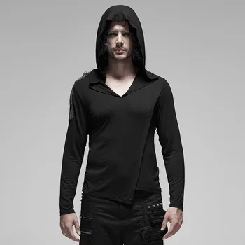 PUNK RAVE Men's Punk Metal Style Shoulder Board Hooded T-shirt Modal Fabric Irregular Seam Fit Personality Hooded Top
PUNK RAVE Men's Punk Metal Style Shoulder Board Hooded T-shirt Modal Fabric Irregular Seam Fit Personality Hooded Top
