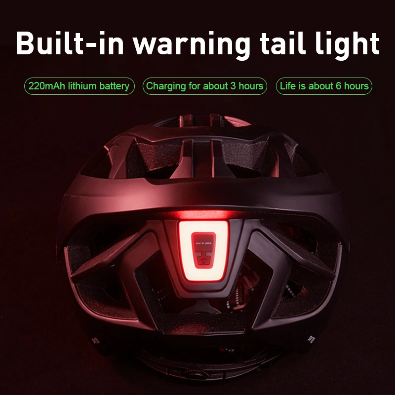 

Helmet 3 Colors Super Battery Life Multi-mode Switching Rear-mounted Taillights One-piece Molding Helmet Gub Sv10 245g