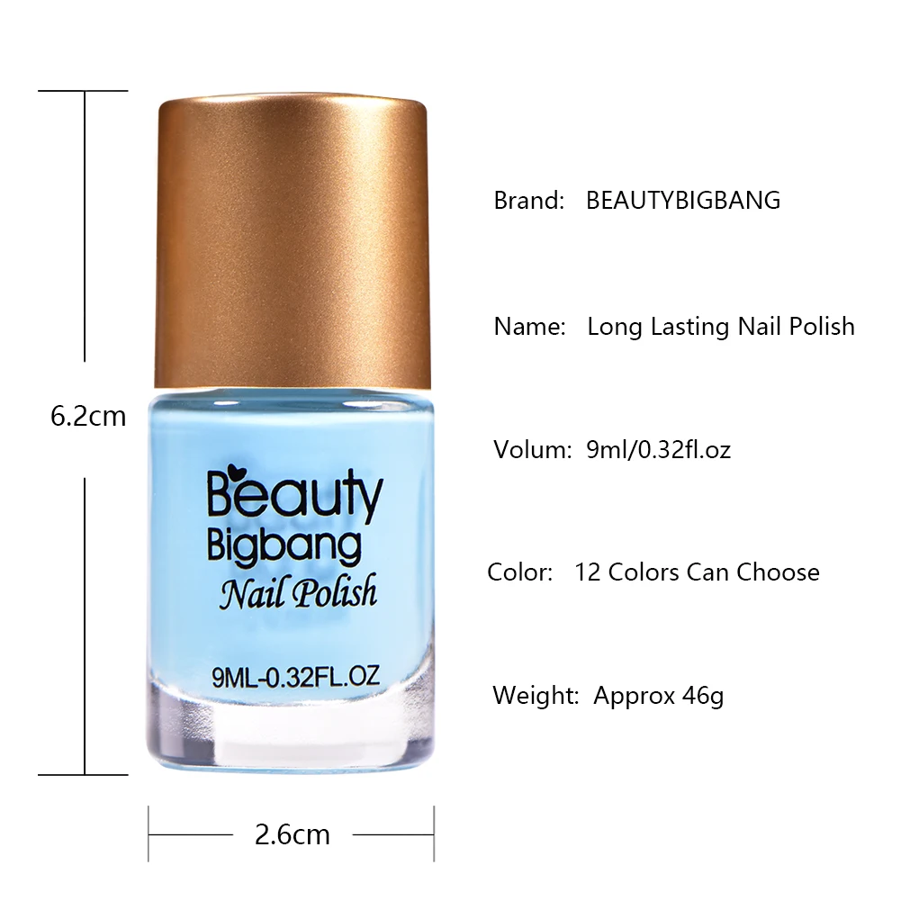 6 Bottles 9ml BeautyBigBang Sweet Color Nail Polish Set Long Lasting Lacquer Varnish Enamel Quick Dry Nail Art Polish
6 Bottles 9ml BeautyBigBang Sweet Color Nail Polish Set Long Lasting Lacquer Varnish Enamel Quick Dry Nail Art Polish