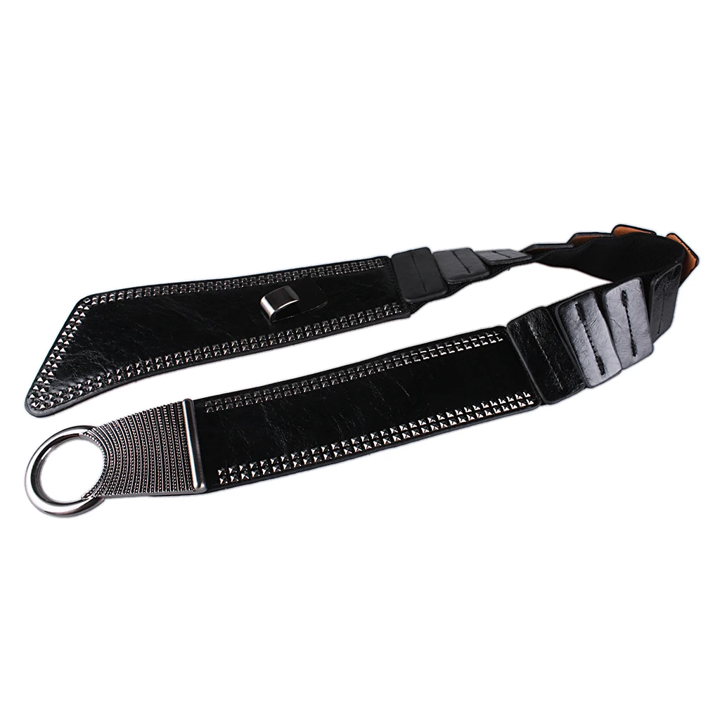 Women's Adjustable Punk Waist Belt Wide Elastic Waistband with Rivets Studs Women's Adjustable Punk Waist Belt Wide Elastic Waistband with Rivets Studs