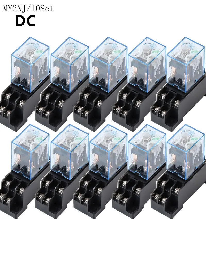 10pcs MY2P HH52P MY2NJ DC 12V 24V 36V 48V 110V 220V coil general purpose DPDT micro mini relay with socket base
10pcs MY2P HH52P MY2NJ DC 12V 24V 36V 48V 110V 220V coil general purpose DPDT micro mini relay with socket base