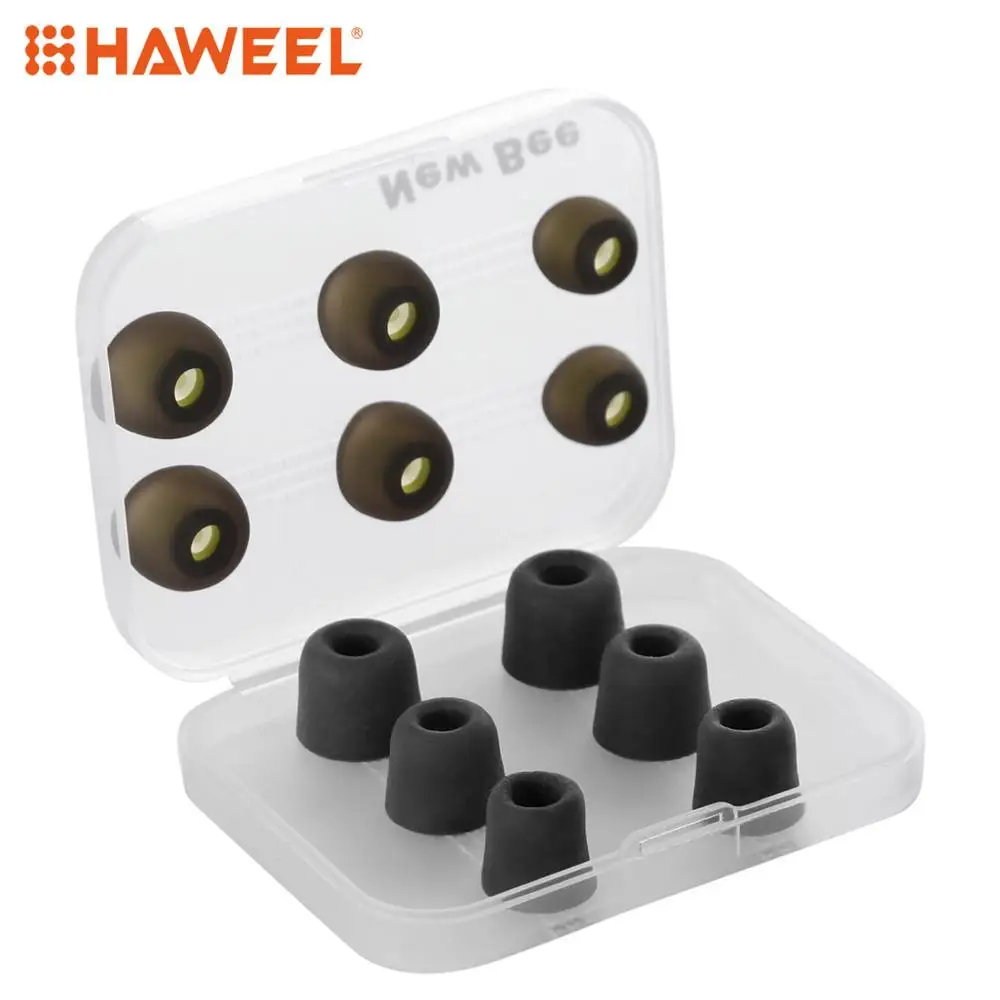HAWEEL New Bee 12 шт. силиконовые наушники и пена с памятью для всех наушников-вкладышей |