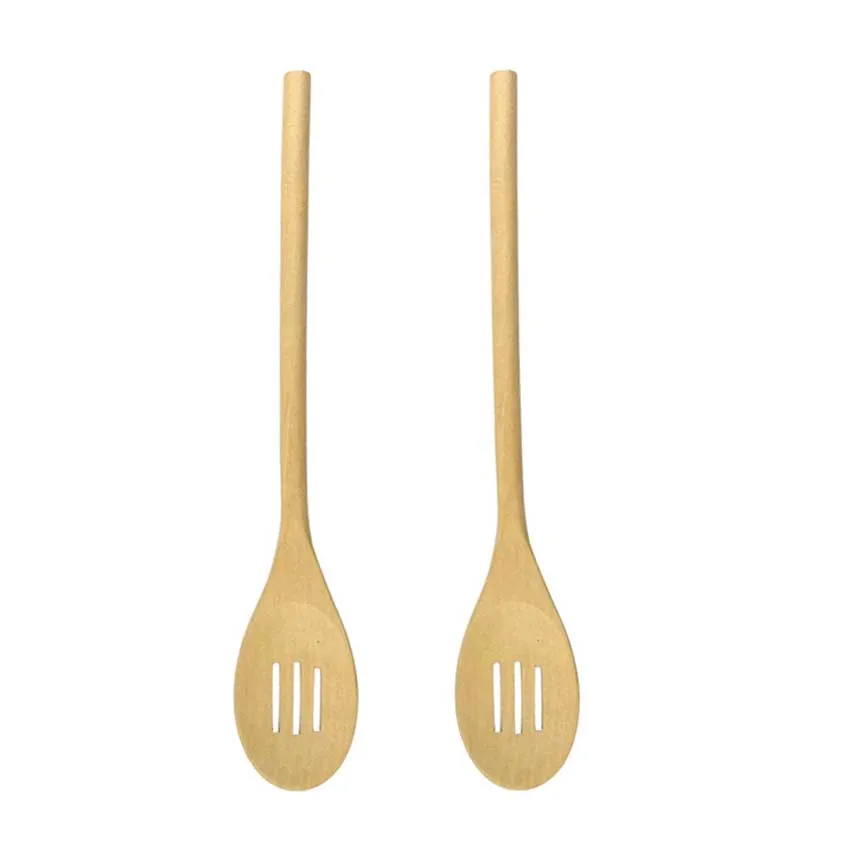 Wooden Bamboo Slotted Spoon 2PCS Set 12inch No-heat Handle Cooking Mixing Stirring Kitchen Tool Natural Light Utensil 
Wooden Bamboo Slotted Spoon 2PCS Set 12inch No-heat Handle Cooking Mixing Stirring Kitchen Tool Natural Light Utensil