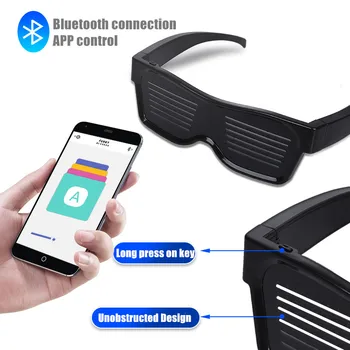 New Arrival products Bluetooth control DIY led flashing message glasses support ios & android APP
New Arrival products Bluetooth control DIY led flashing message glasses support ios & android APP