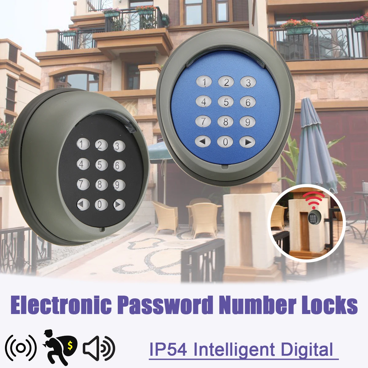 1PCS Black/Blue Door Lock Access Control Wireless Keypad password switch kit for gate door MOTOR access remote control | Безопасность и