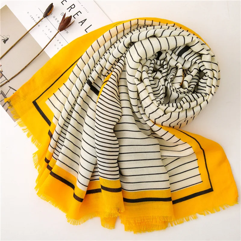 Waliicorners Wrap Pashmina Stole Bufanda Muslim Hijab Snood 180*90Cm Striped Line Viscose Shawl Scarf 11 H25c5bf8a8bca4e17a12e74f8ee3ebc61k