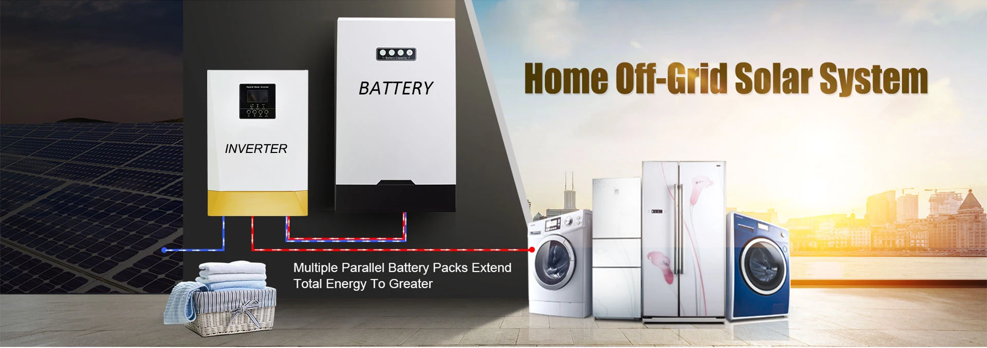 3kw 5kw off grid hybrid solar inverter with mppt charge controller