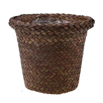 Seating grass Storage Basket Garden Flower Pot Handmade Sundries Organizer Planter Box Basket Nursery Pots brown 
Seating grass Storage Basket Garden Flower Pot Handmade Sundries Organizer Planter Box Basket Nursery Pots brown