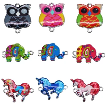 5pcs Mixed Color Enamel Drop Oil Cute Owl Elephant Unicorn Charm Connector Women's Girl DIY Jewelry Making Bracelet Accessories
5pcs Mixed Color Enamel Drop Oil Cute Owl Elephant Unicorn Charm Connector Women's Girl DIY Jewelry Making Bracelet Accessories