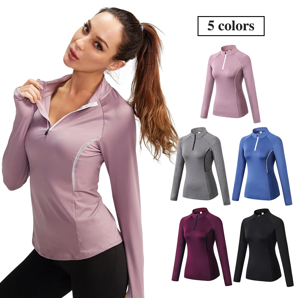 2023 Autumn Women Long Sleeve sport top high neck Solid Quick Dry Plus size yoga shirt Running workout top Women yoga top
2023 Autumn Women Long Sleeve sport top high neck Solid Quick Dry Plus size yoga shirt Running workout top Women yoga top