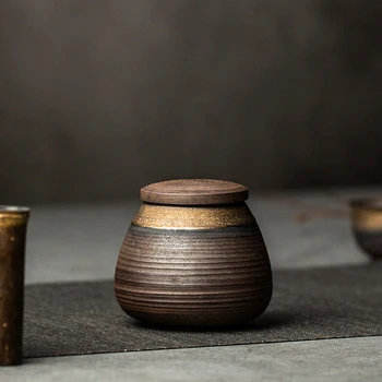 LUWU small size ceramic tea canisters vintage tea jars for storage tea 
LUWU small size ceramic tea canisters vintage tea jars for storage tea