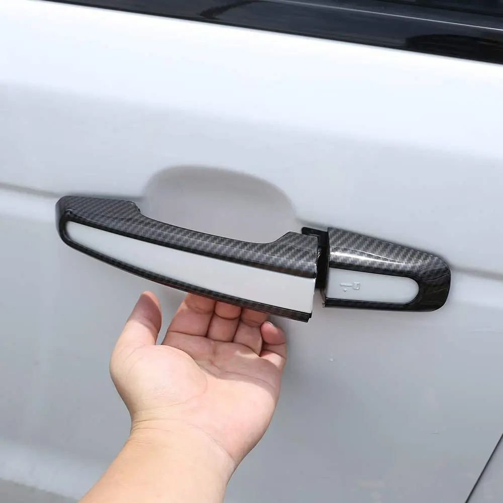 ABS Plastic Carbon Fiber Exterior Door Handle Trim Cover For Land Rover Discovery Sport LR5 L462 RR Evoque Vogue
ABS Plastic Carbon Fiber Exterior Door Handle Trim Cover For Land Rover Discovery Sport LR5 L462 RR Evoque Vogue