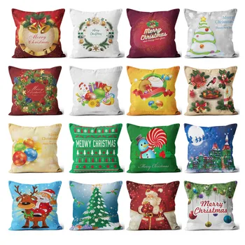 Christmas theme elements decorative printing pillowcase 45x45 Santa pattern pillowcase practical cotton and linen material
Christmas theme elements decorative printing pillowcase 45x45 Santa pattern pillowcase practical cotton and linen material