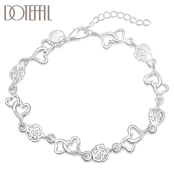DOTEFFIL 925 Sterling Silver Full Heart Flower AAA Zircon Bracelet For Women Wedding Engagement Party Fashion Jewelry
DOTEFFIL 925 Sterling Silver Full Heart Flower AAA Zircon Bracelet For Women Wedding Engagement Party Fashion Jewelry