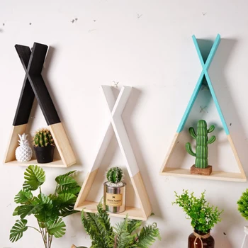 Nordic Triangle Wall Frame Hanging Storage Wooden Rack House Display Shelf for Kids Room Nursery Living Room Bedroom Craft Decor 
Nordic Triangle Wall Frame Hanging Storage Wooden Rack House Display Shelf for Kids Room Nursery Living Room Bedroom Craft Decor