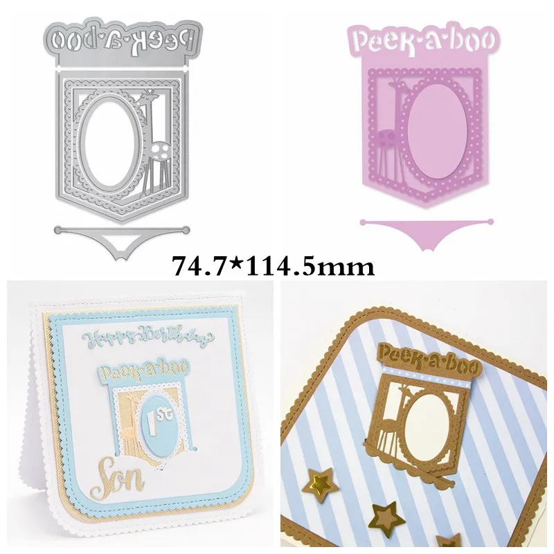 Peek-a-boo Adorable Card Frame For Baby Die Cuts For Card Making Peek-a-boo Card Metal Cutting Dies Stencils Decoration New2019
Peek-a-boo Adorable Card Frame For Baby Die Cuts For Card Making Peek-a-boo Card Metal Cutting Dies Stencils Decoration New2019