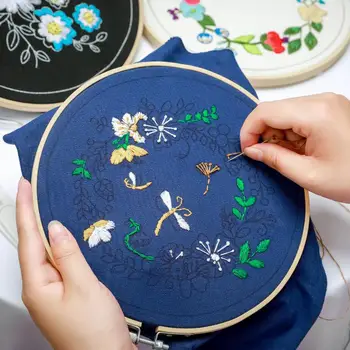 Herbal Flower Embroidery Set for Beginners Home Made Modern Needlework Accessories 3 pcs/set DIY Embroidery Frame Handicraft
Herbal Flower Embroidery Set for Beginners Home Made Modern Needlework Accessories 3 pcs/set DIY Embroidery Frame Handicraft