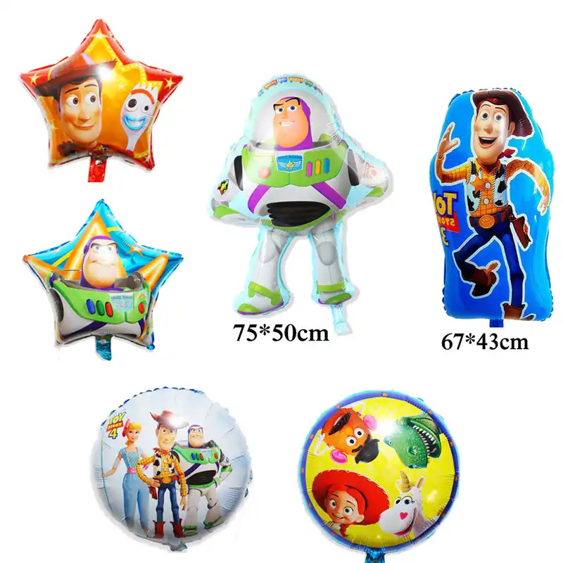 6pcs Lightyear Party Balloons 18inch Cartoon Foil Balloons Woody