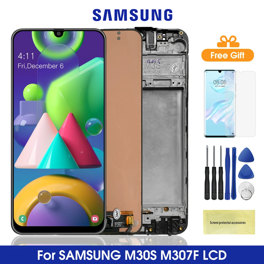 ЖК-дисплей для SAMSUNG Galaxy M30S 2019 сенсорный экран с дигитайзером в сборе ЖК-дисплеев