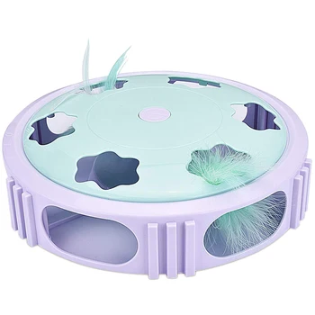 Interactive Cat Feather Toy with Automatic Spinning Feather Cat Exercise Toys for Indoor Cats Entertainment, Training or Hunting
Interactive Cat Feather Toy with Automatic Spinning Feather Cat Exercise Toys for Indoor Cats Entertainment, Training or Hunting