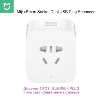 New Xiaomi Mijia Smart Plug Socket Dual Usb Fast Charger Enhanced Zigbee/basic Socket XIOMI MiHome Usb Wireless Wifi App Control
New Xiaomi Mijia Smart Plug Socket Dual Usb Fast Charger Enhanced Zigbee/basic Socket XIOMI MiHome Usb Wireless Wifi App Control