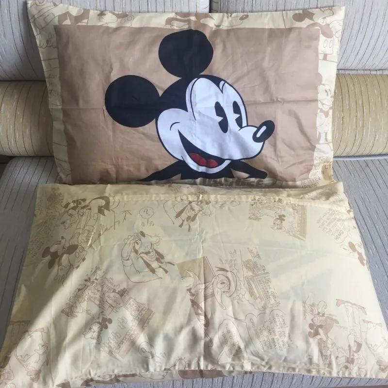 Disney New 100% Cotton Pillowcases 2Pcs Mc Queen Car 95 Frozen Mermaid Couple Pillow Cover Decorative PillowsCase 48x74cm
