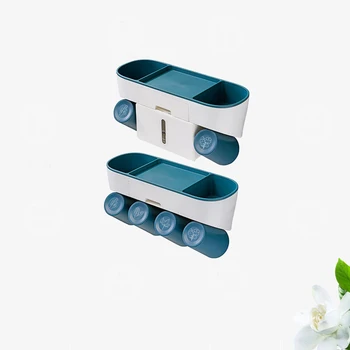 Wall-Mounted Toothbrush Holder with Cups Automatic Toothpaste Squeezer Dispenser Home Storage Rack Bathroom Accessories
Wall-Mounted Toothbrush Holder with Cups Automatic Toothpaste Squeezer Dispenser Home Storage Rack Bathroom Accessories