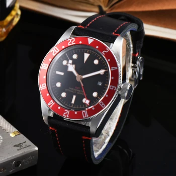 Top Brand Sterile Luxury Watch 41MM Mechanical men Watch sapphire GMT Men Automatic Military Sport calendar Clock Leather 
Top Brand Sterile Luxury Watch 41MM Mechanical men Watch sapphire GMT Men Automatic Military Sport calendar Clock Leather