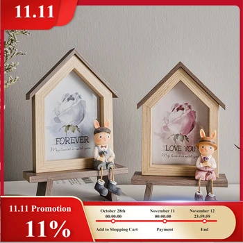 Creative Cartoon Animal Photo Frame Desktop Stand Cat Rabbit Photo Frame Retro Combination Table Decoration Wooden Photo Frame
Creative Cartoon Animal Photo Frame Desktop Stand Cat Rabbit Photo Frame Retro Combination Table Decoration Wooden Photo Frame