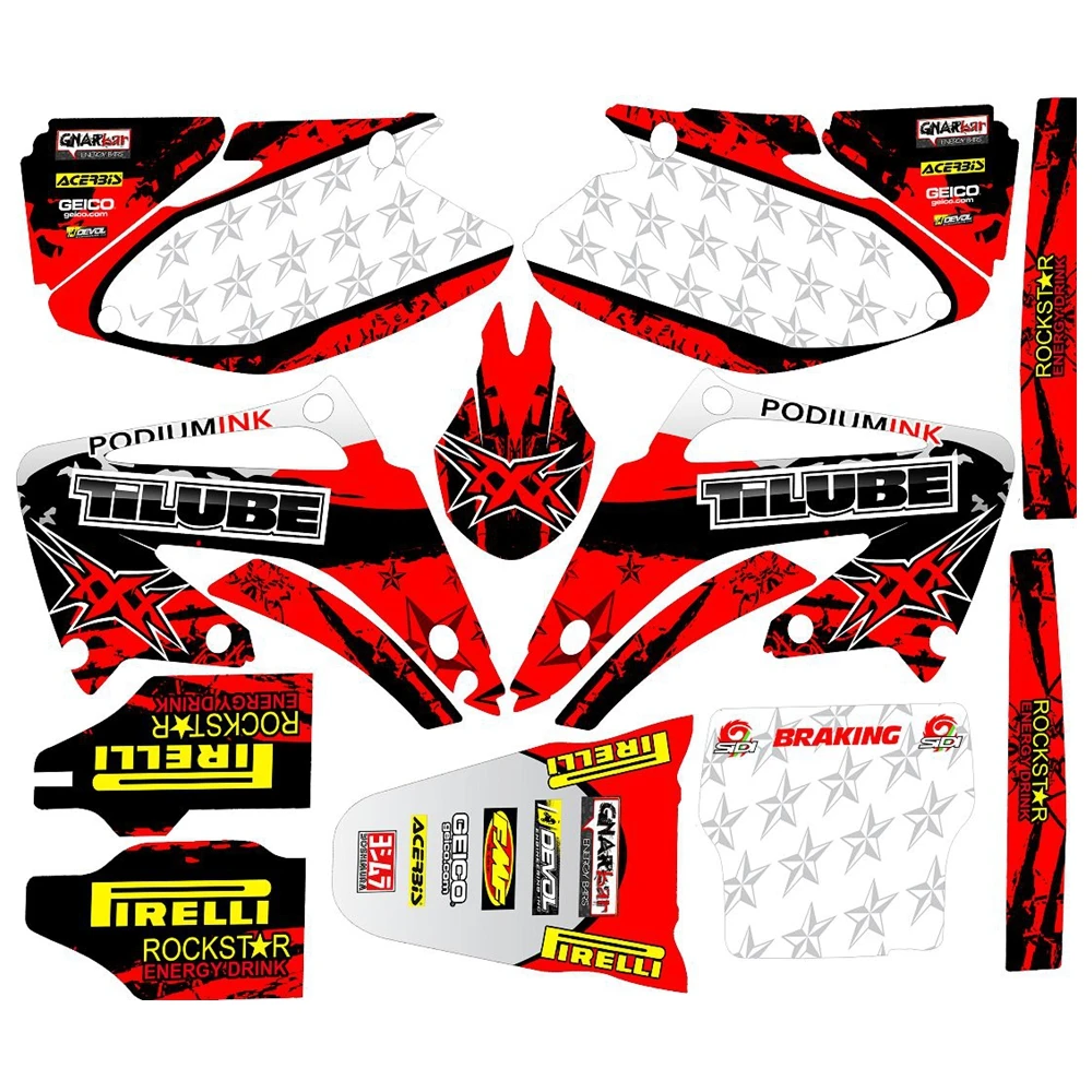 New Full Graphics Decals Stickers Custom Number Name 3M Bright Stickers For HONDA CR125 CR250 2002 2003 2004 2005 2006 2007
New Full Graphics Decals Stickers Custom Number Name 3M Bright Stickers For HONDA CR125 CR250 2002 2003 2004 2005 2006 2007