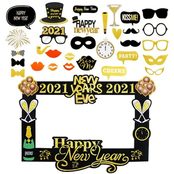 Besegad 31PCS 2021 Happy New Year Paper Photo Booth Props + Paper Selfie Frame for Adults Kids Party Favors Festival Supplies
Besegad 31PCS 2021 Happy New Year Paper Photo Booth Props + Paper Selfie Frame for Adults Kids Party Favors Festival Supplies
