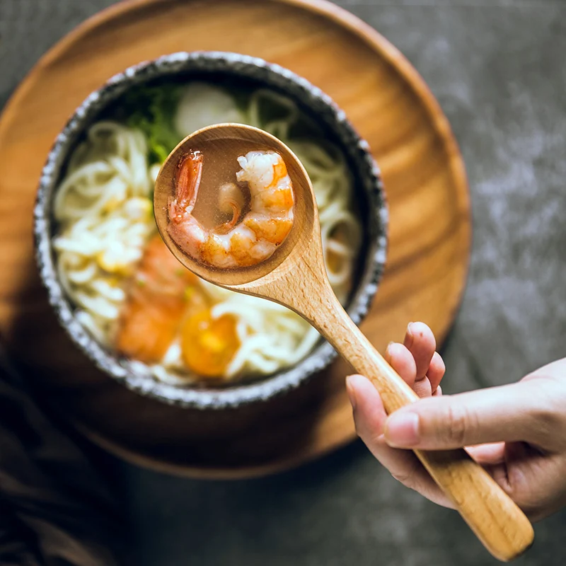 2Pcs Wooden Spoons Large Japanese Soup Spoon Long Handled Wood Kitchen Spoon Dining Serving Spoon for Soup Tablespoon Tableware
2Pcs Wooden Spoons Large Japanese Soup Spoon Long Handled Wood Kitchen Spoon Dining Serving Spoon for Soup Tablespoon Tableware