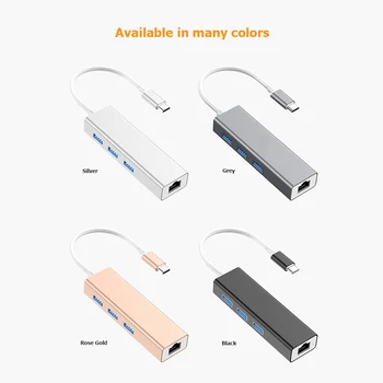 USB-C to 5Gbps Hub USB 3.0 RJ45 10/100Mbps Network Card Hub for Windows Mac OS Linux for Household Network Decoration
USB-C to 5Gbps Hub USB 3.0 RJ45 10/100Mbps Network Card Hub for Windows Mac OS Linux for Household Network Decoration
